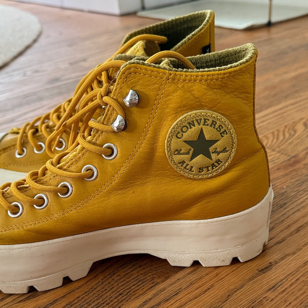Converse Mustard High-Top Sneakers